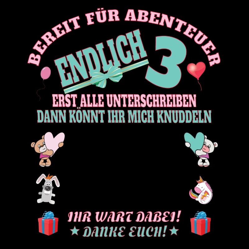 3. Geburtstag Mädchen & Junge Gästebuch