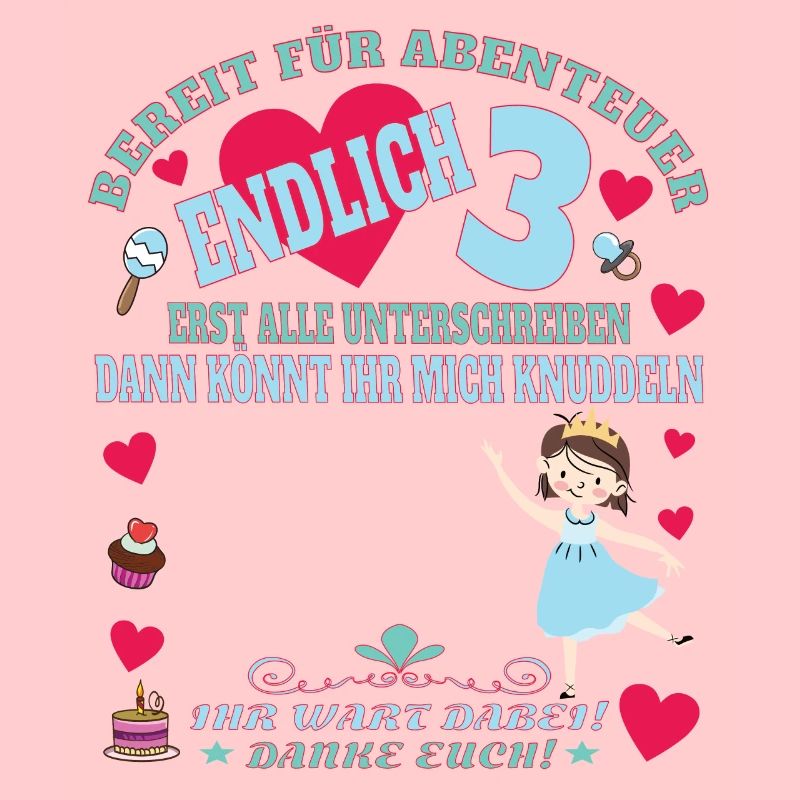 3. Geburtstag Mädchen & Junge Gästebuch