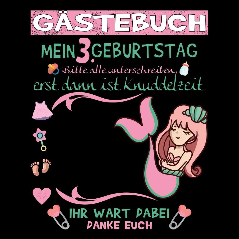 3. Geburtstag Mädchen & Junge Gästebuch