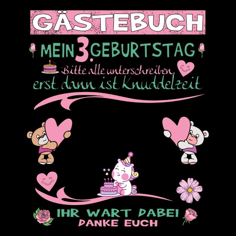 3. Geburtstag Mädchen & Junge Gästebuch