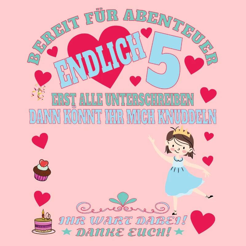 5. Geburtstag Mädchen & Junge Gästebuch