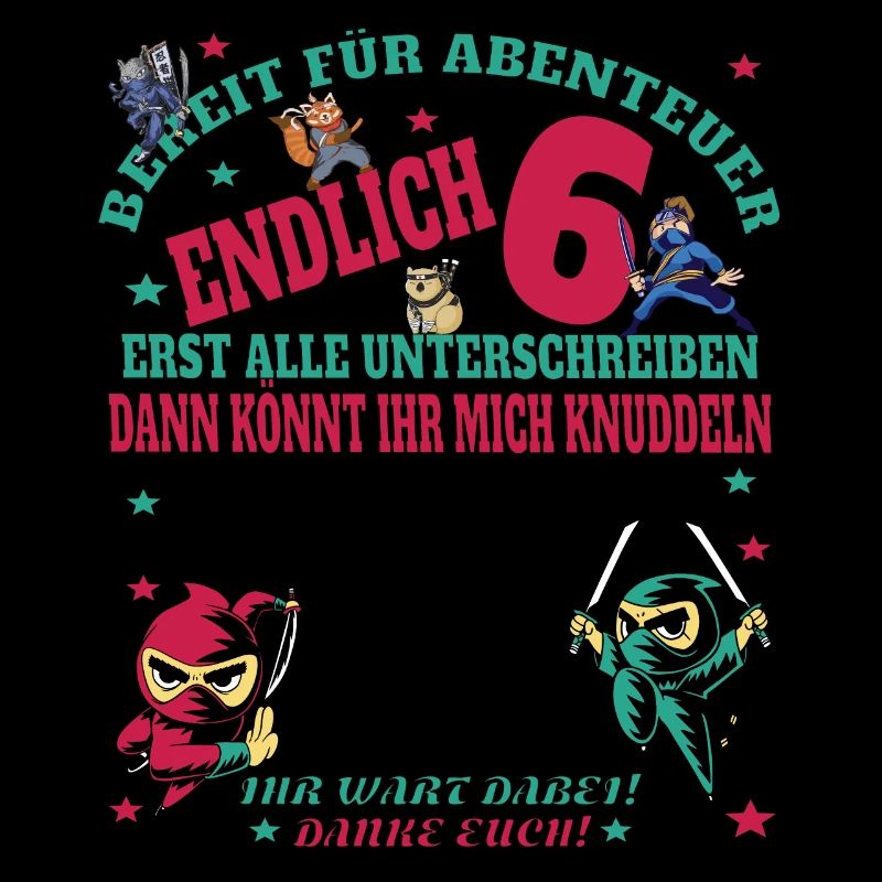 6. Geburtstag Junge & Mädchen Gästebuch