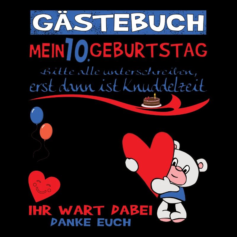 10. Geburtstag Junge & Mädchen Gästebuch