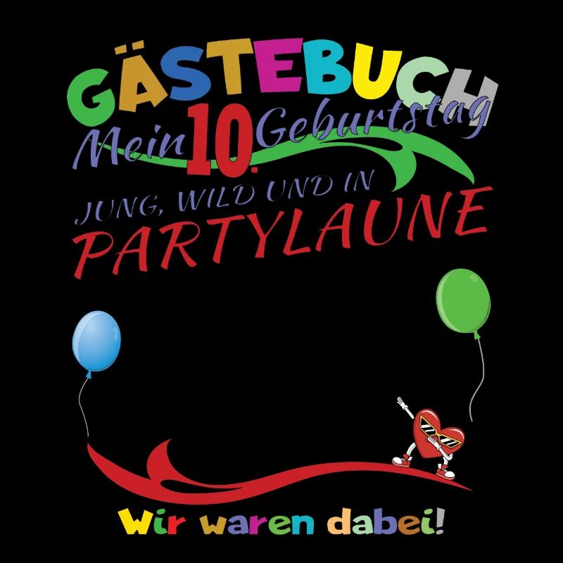 10. Geburtstag Mädchen & Junge Gästebuch