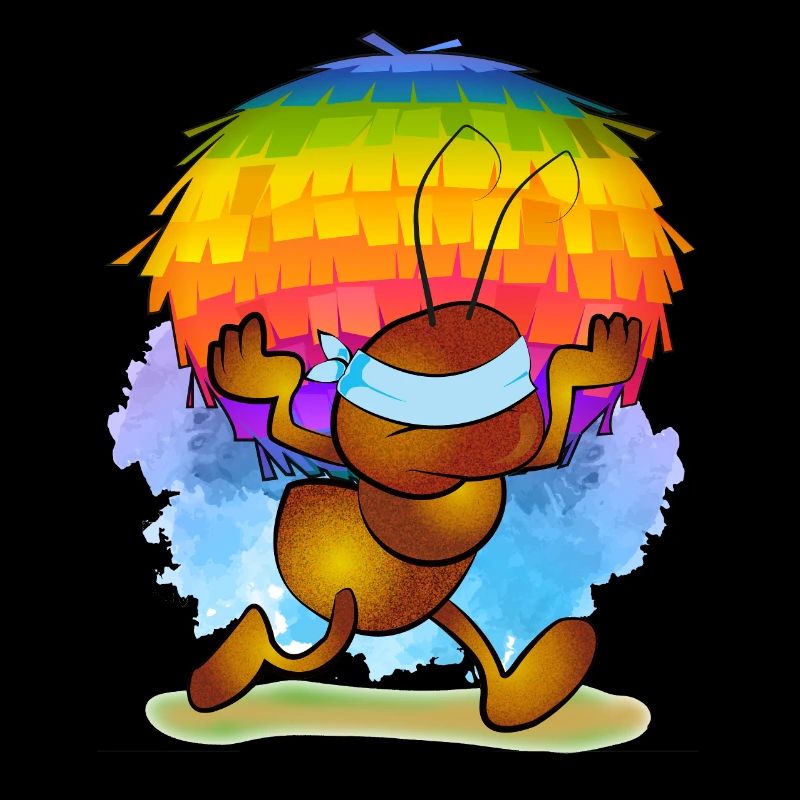 Braune Ameise mit einer Piñata