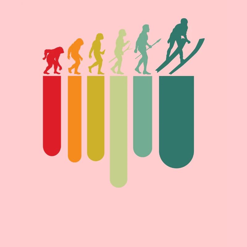 Vintage ski evolution