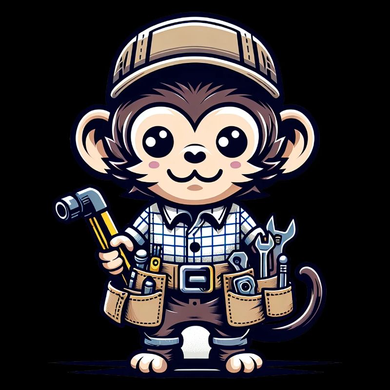 Cute Monkey Craftsman