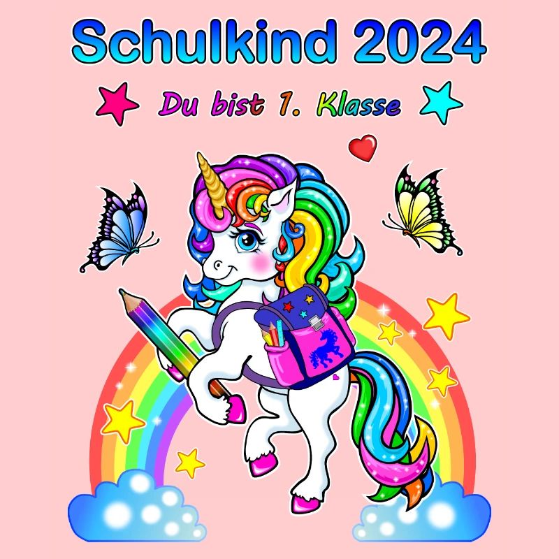 Einschulung Mädchen - Schulkind 2024 Einhorn