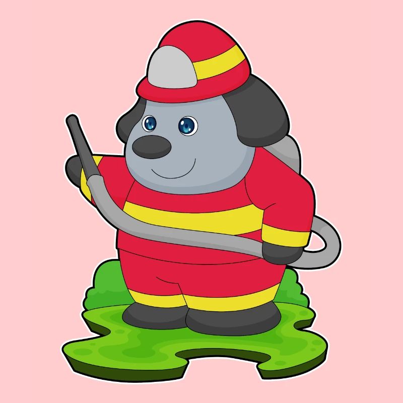 Dog Firefighter Fire Brigade