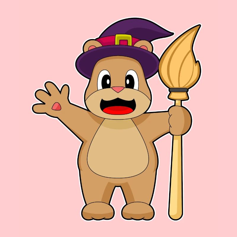 Bär Halloween Hexe