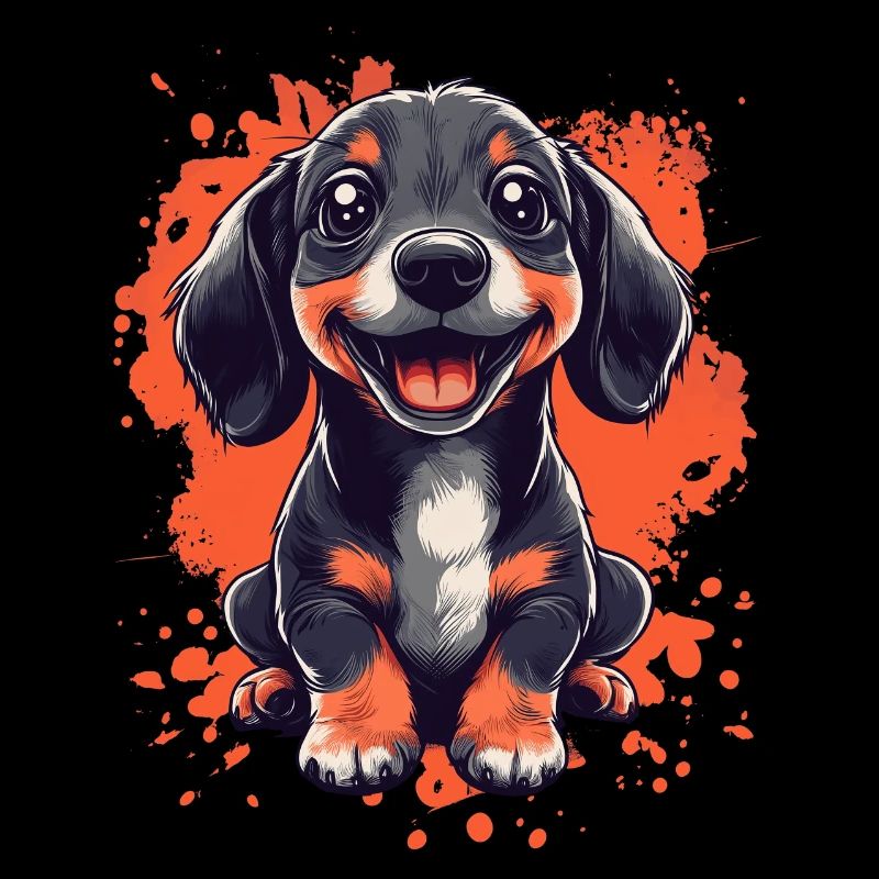 Teckel chiot chien drôle chiens