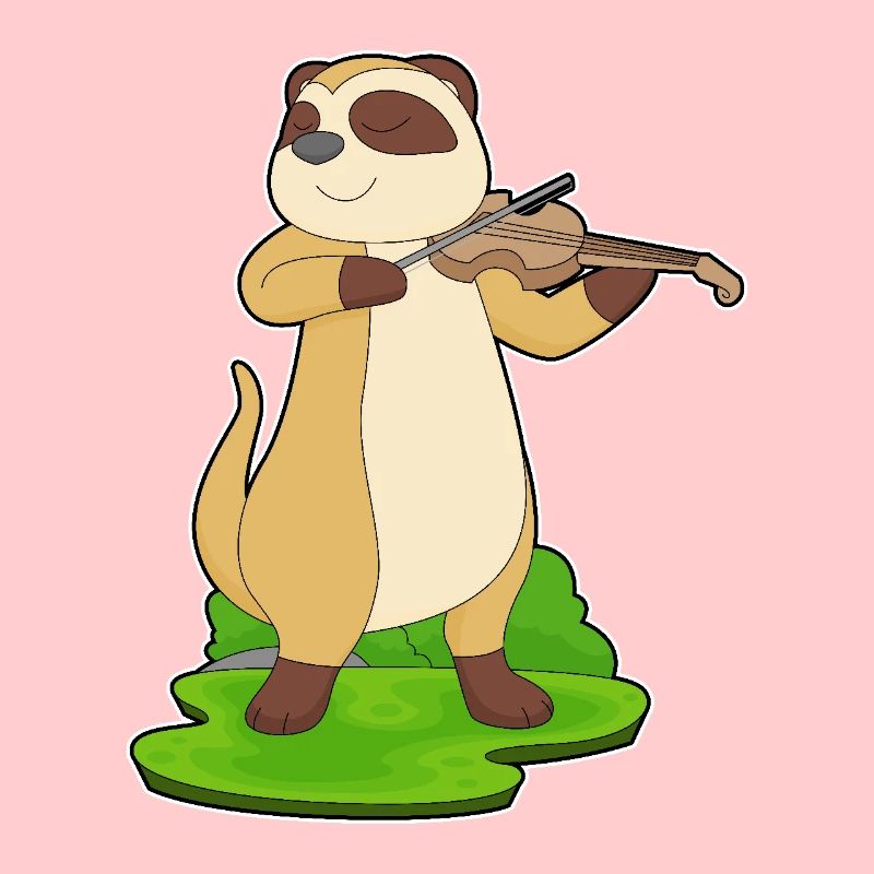 Erdmännchen Musiker Geige