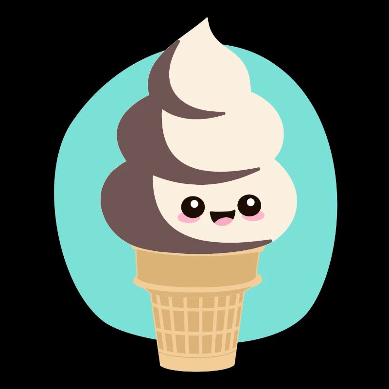 douce glace douce d’été Kawaii