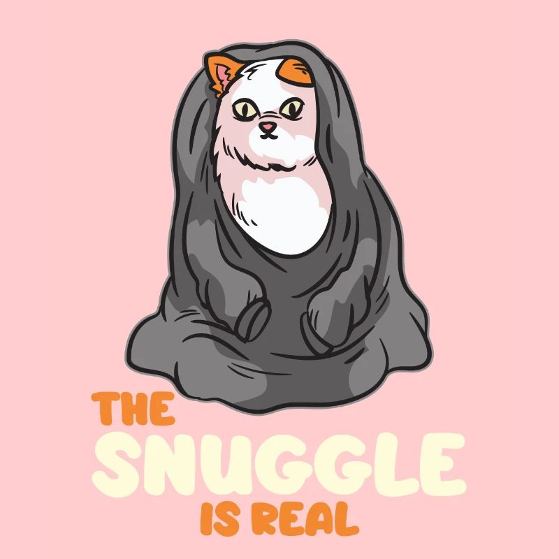 The Snuggle ist eine echte Katze in einer Decke