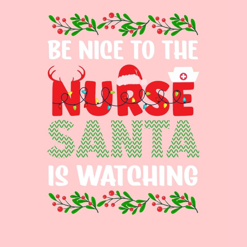 Soyez gentil avec l’infirmière Le Père Noël regarde Design