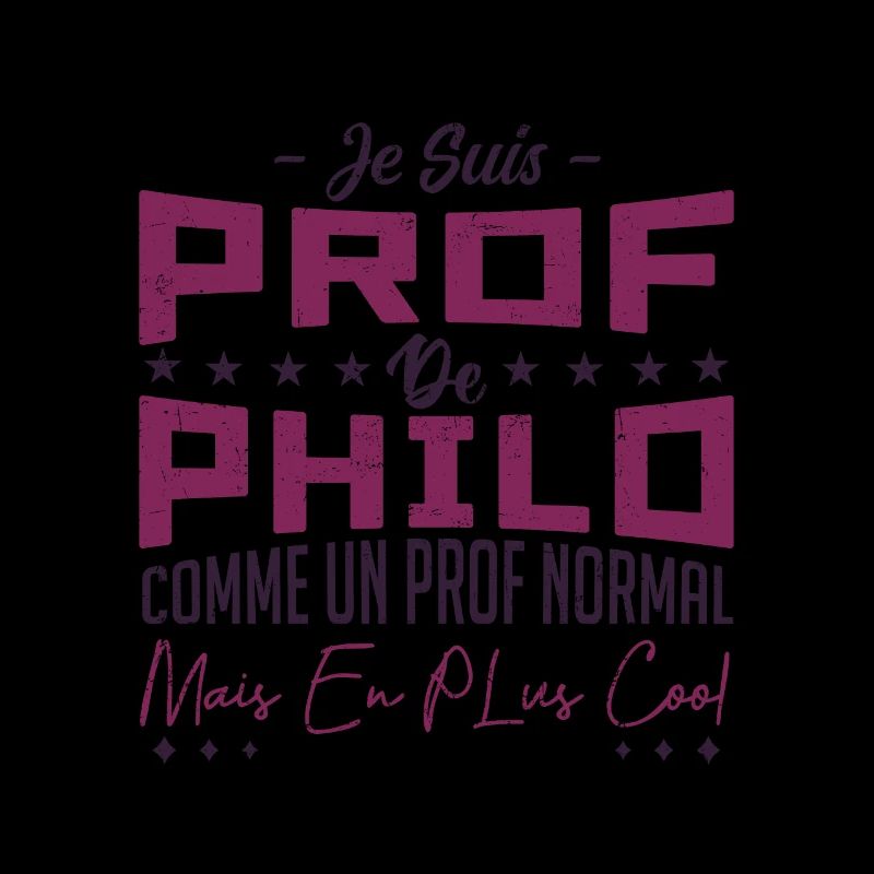 je suis prof de philo