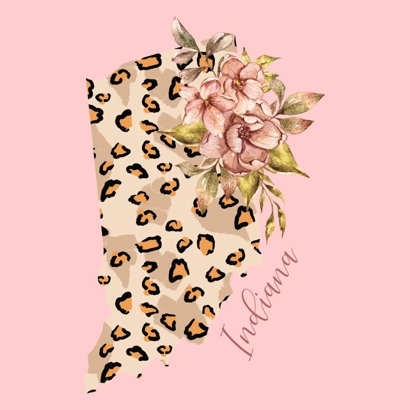 Leopard Pattern Map Leo State Of Indiana