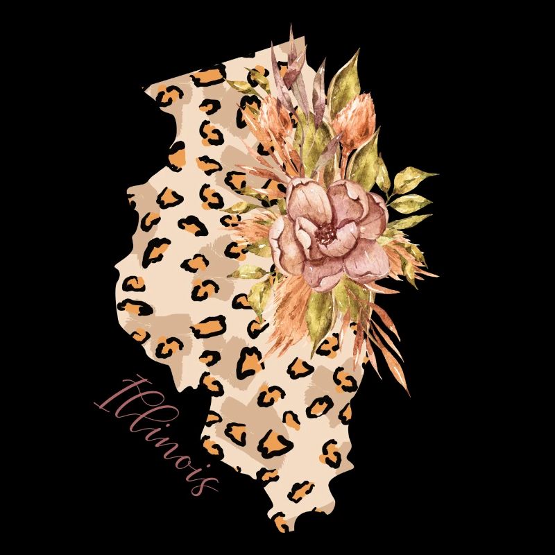 Illinois Leopard-pattern Carte Leo State