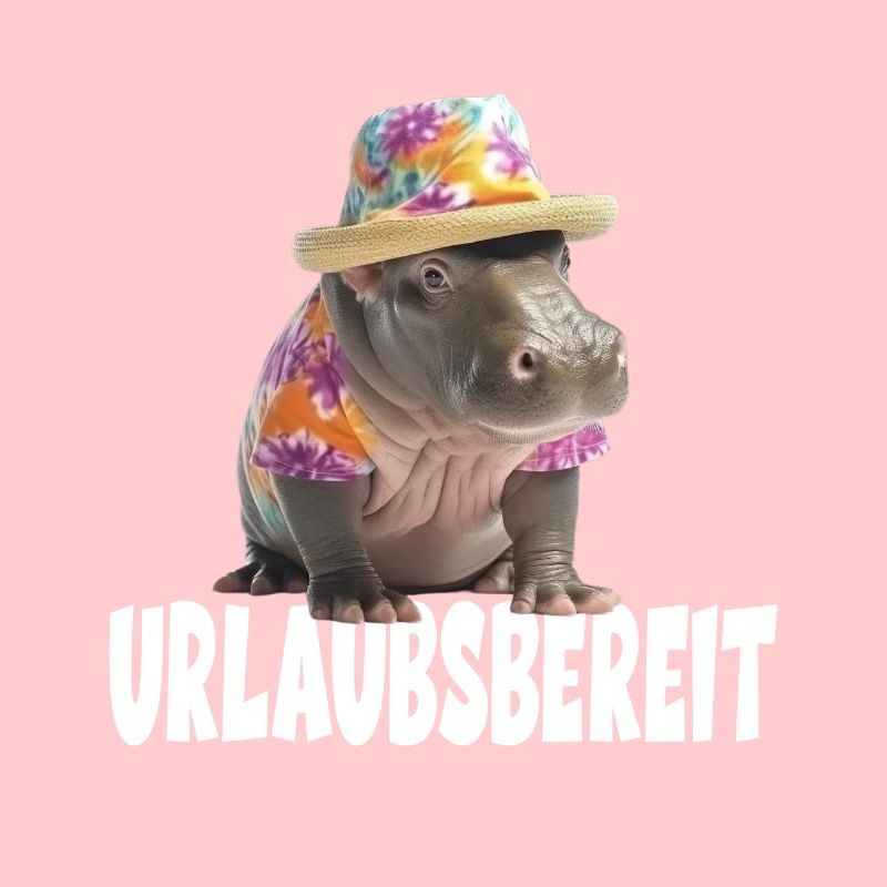 Nilpferd Sommerhut Urlaubsbereit Urlaub