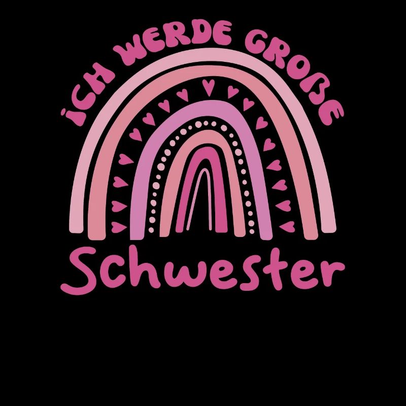 Große Schwester Regenbogen Süßes Geschwister 2024