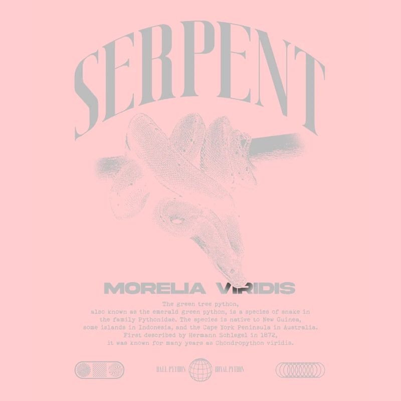 Grüner Baum Python Modern Reptile Keeper Streetwear