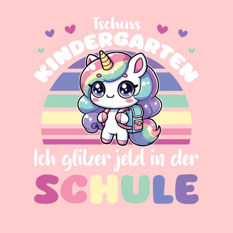 Tschüss Kindergarten ich glitzer in der Schule