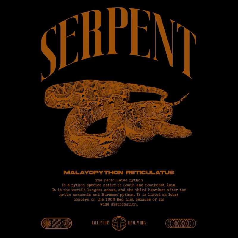 Gardien de reptiles python réticulé Streetwear