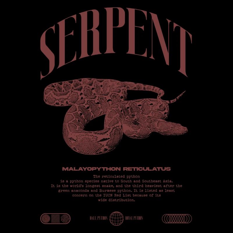 Gardien de reptiles python réticulé Streetwear