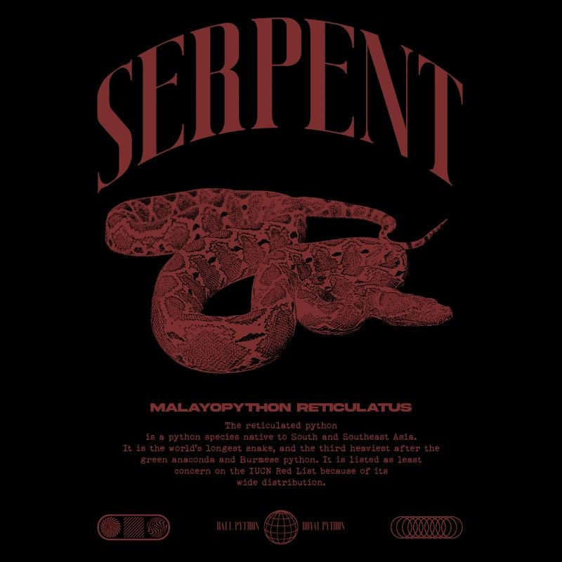 Gardien de reptiles python réticulé Streetwear