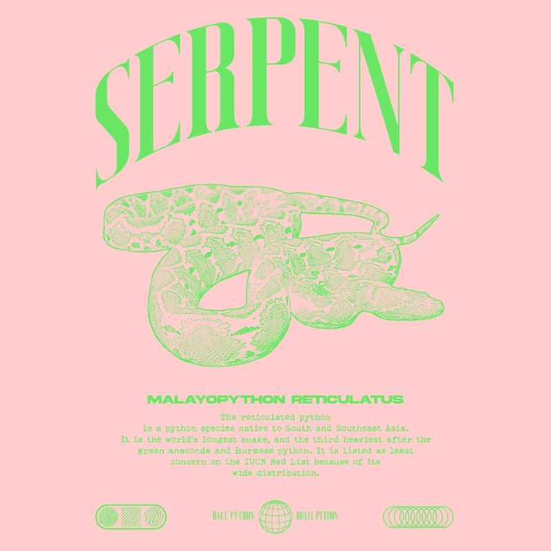 Gardien de reptiles python réticulé Streetwear