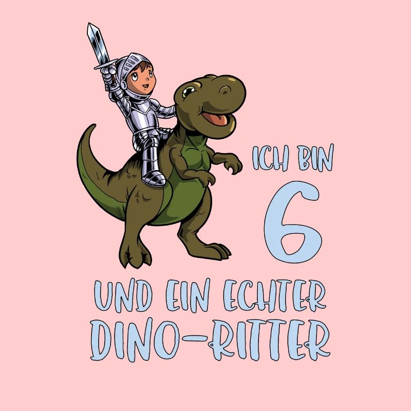 Geburtstagsshirt Dino Ritter - 6 Geburtstag Junge
