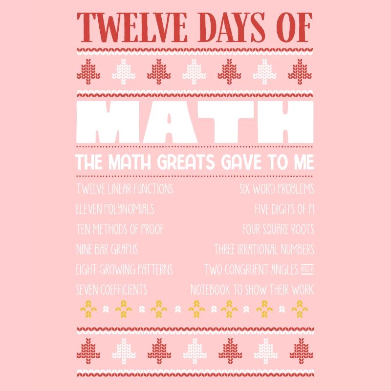 12 jours de mathématiques, notes de maths