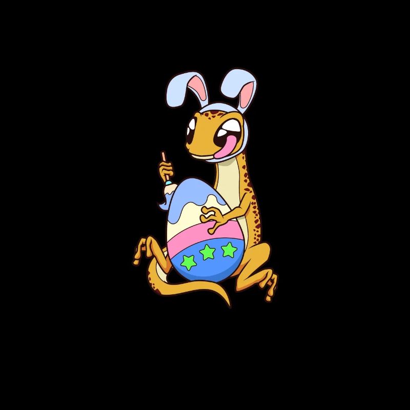 Feuersalamander bemalt Ostereier an Ostern