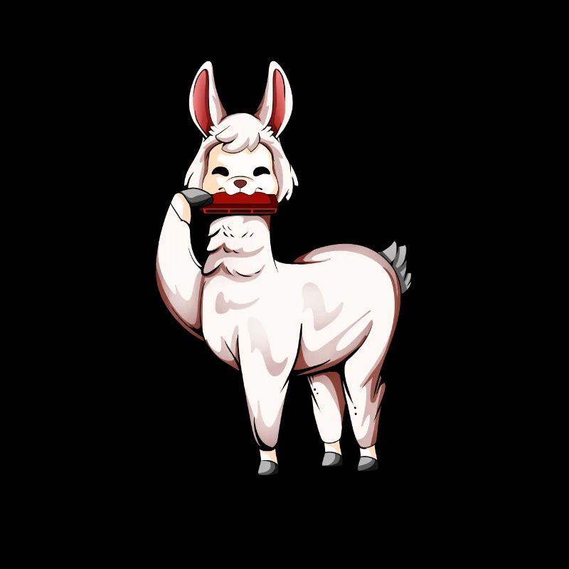 Lama plays harmonica