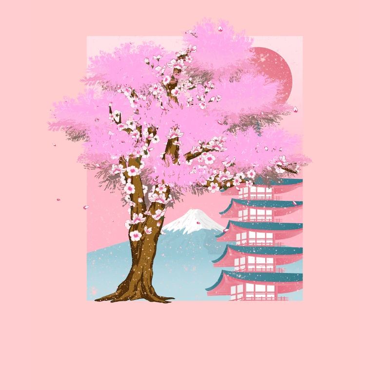 Japan Ästhetik Sakura Baum Geschenk Kirschblüte