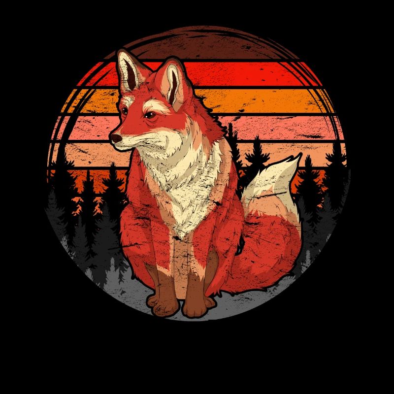 Rétro Forest Animal Lover Nature Gift Fox