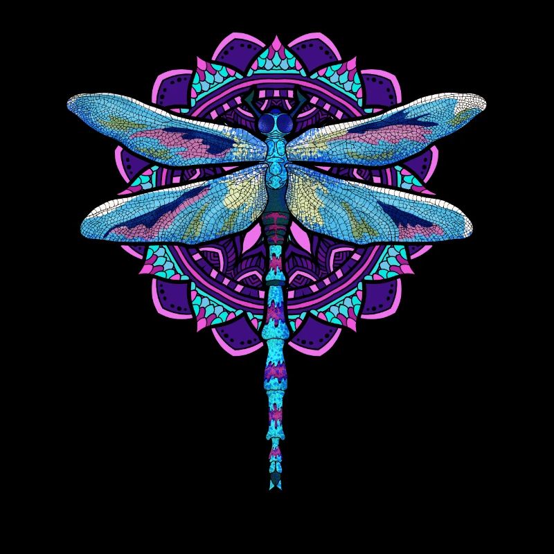 Mandala Animal Lover Insect Gift Libellule