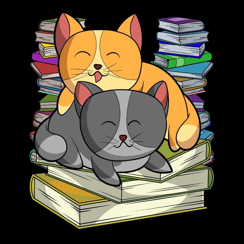 Leseratte Süßes Katzen Geschenk Bücher Lesen