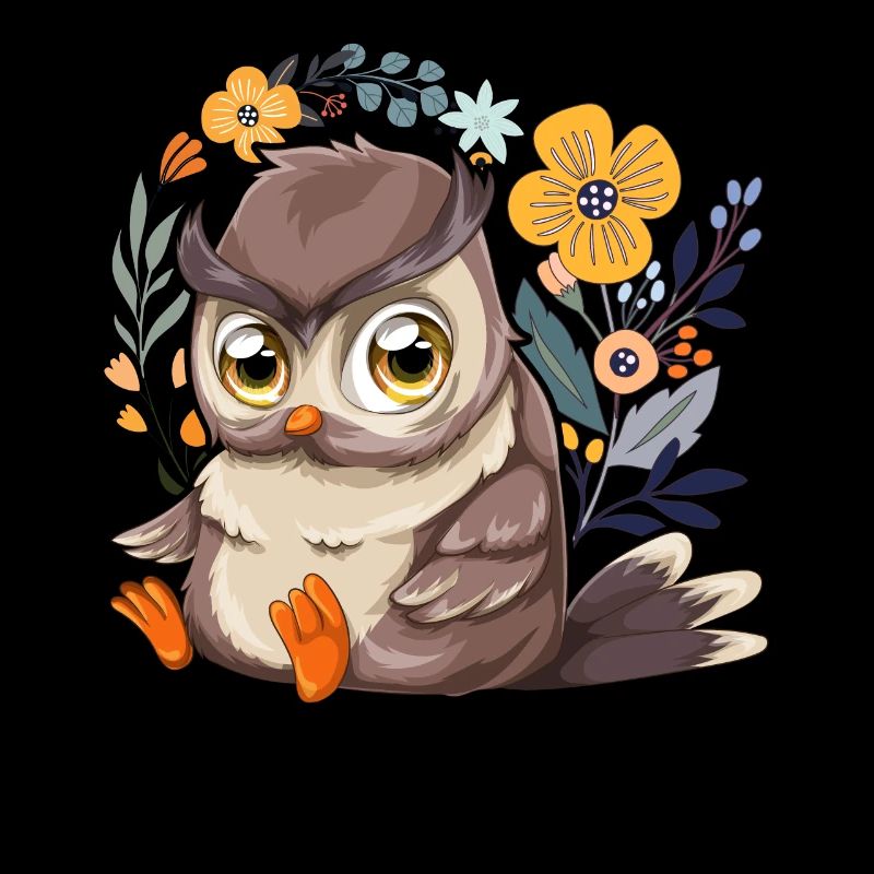 Mignon Forest Animal Gift Fleurs Bird Owl
