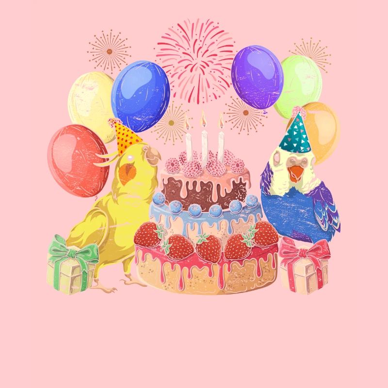 Vogel Tier Geburtstagsfeier Geschenk Sittich