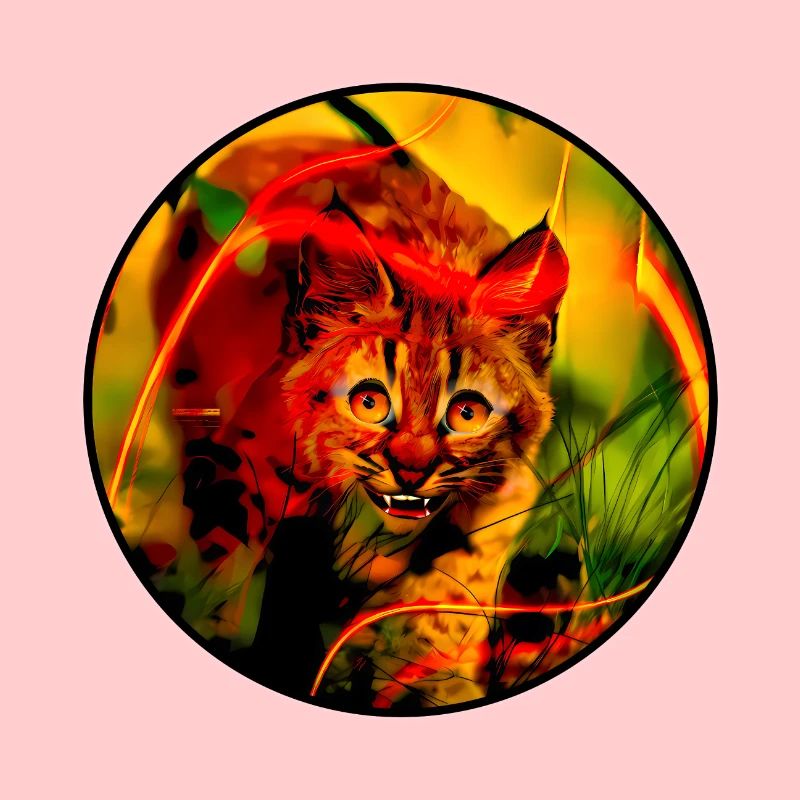 Petit chat lynx avec le sourire