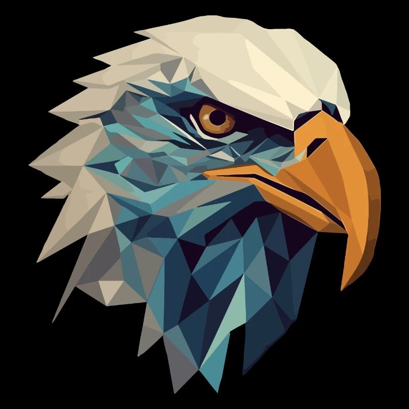 Stylized, geometric eagle