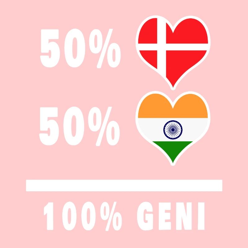 Inde et Danemark 100% drapeau de génie