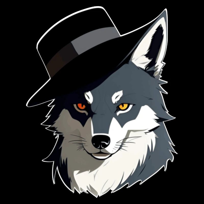 Wolf mit Hut