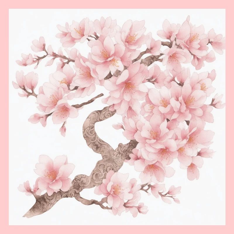 Japanese cherry tree blossoms