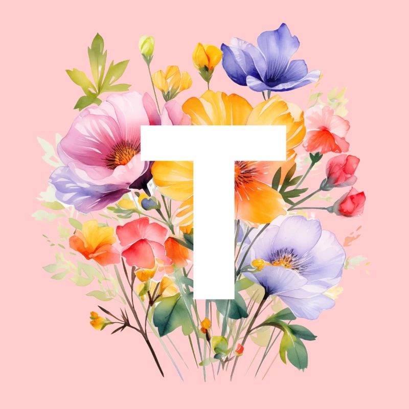 T monogramme, Bouquet coloré