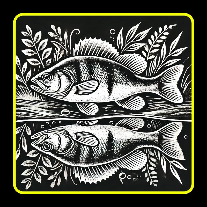 Barsch Angler Silhouette Design