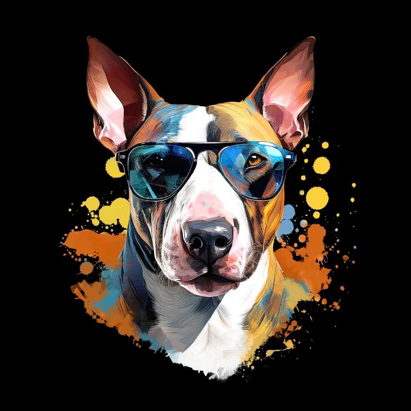 Bullterrier mit Sonnenbrille