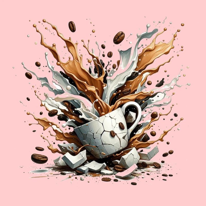 Explodierter Kaffee - 100 % Koffein