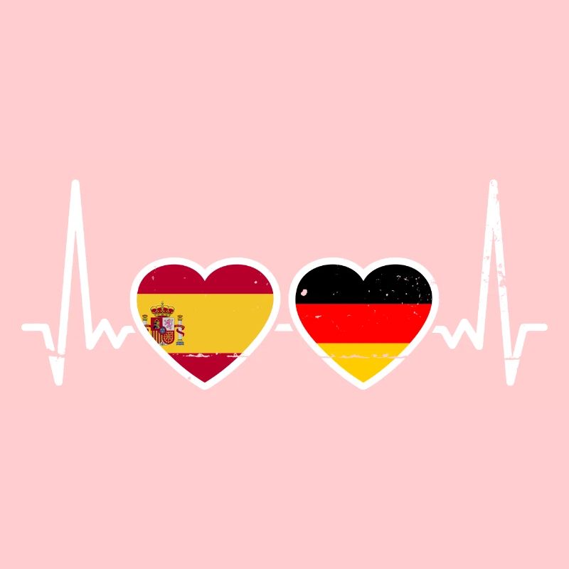 Spanien Deutschland Flagge Spanisch Deutsch